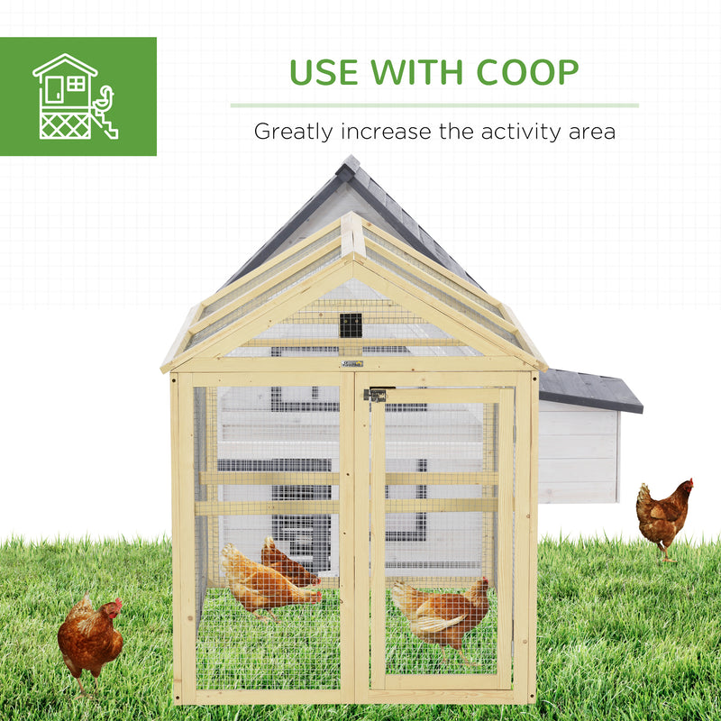 PawHut Chicken Run, Wooden Chicken Coop w/ Combinable Design