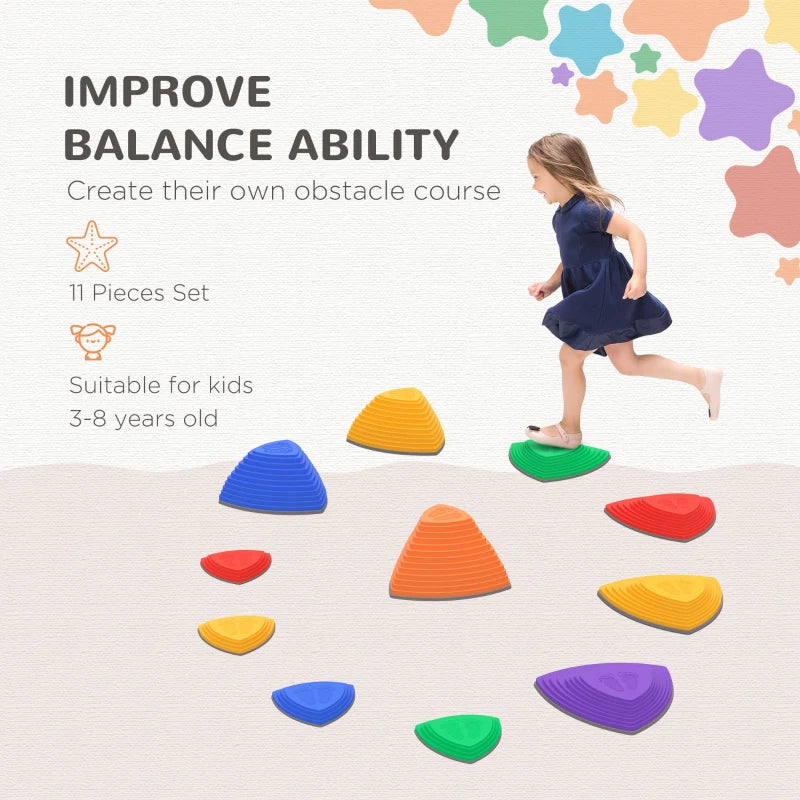 ZONEKIZ Balance Stepping Stones 11 Piece