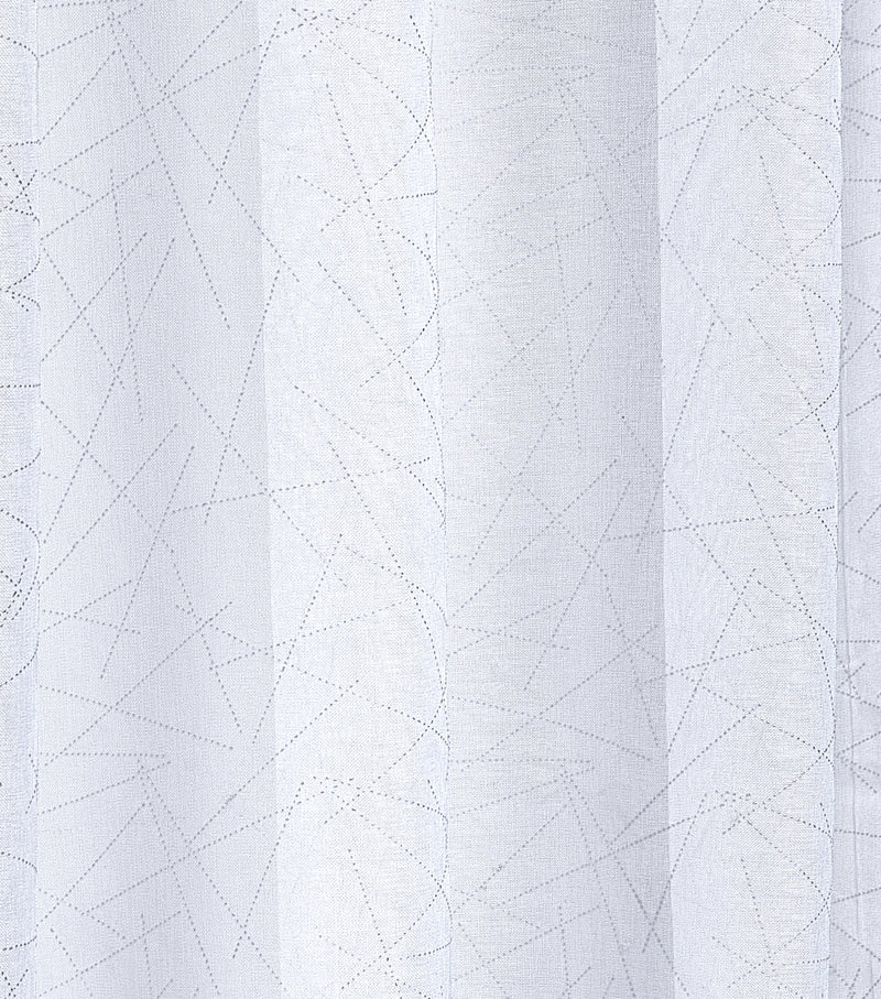 Aries - Eyelet Voile Curtain Panel in White