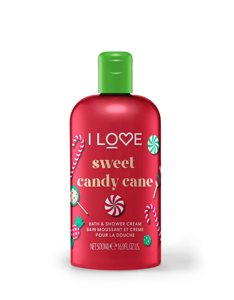 I Love Seasonal Bubble Bath & Shower Crème Sweet Candy Cane 500ml