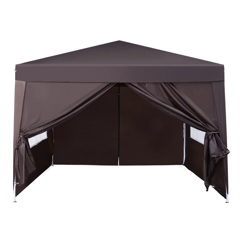 Outsunny  Gazebo 3mx3m - Coffee coloured shelter