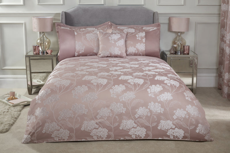 Blossom - Embellished Jacquard Duvet Set in Blush Pink