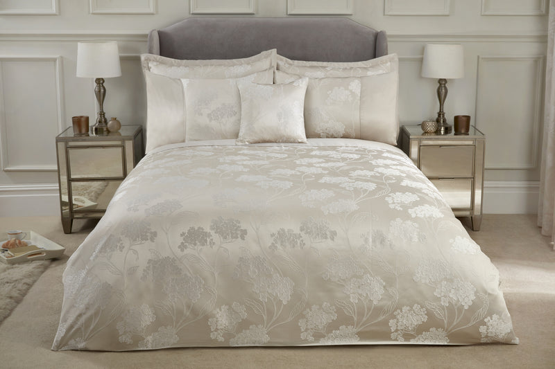 Blossom - Embellished Jacquard Duvet Set in Cream