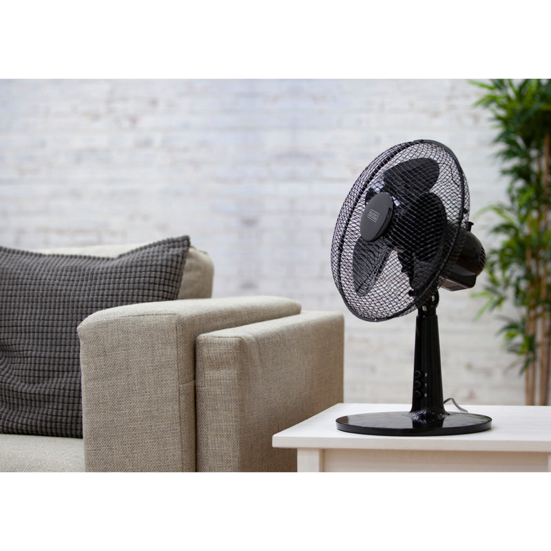 Black+Decker  Pedestal Fan with Stand 9"  - Black