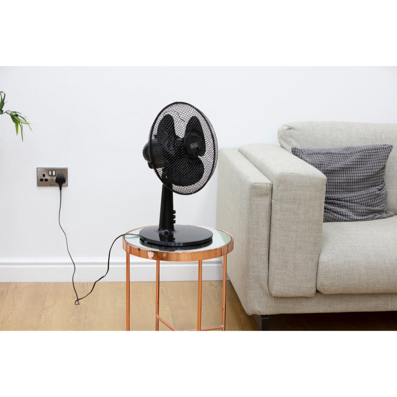 Black+Decker  Pedestal Fan with Stand 9"  - Black