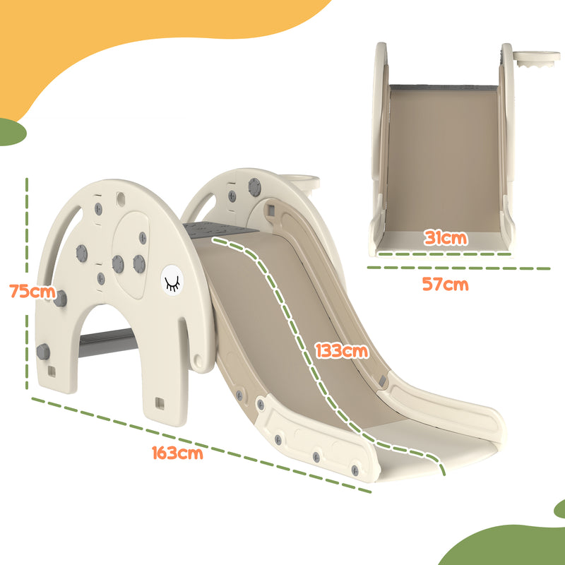 AIYAPLAY 3 In 1 Kids Slide For 1-3 Years, Elephant-Themed Indoor Slide