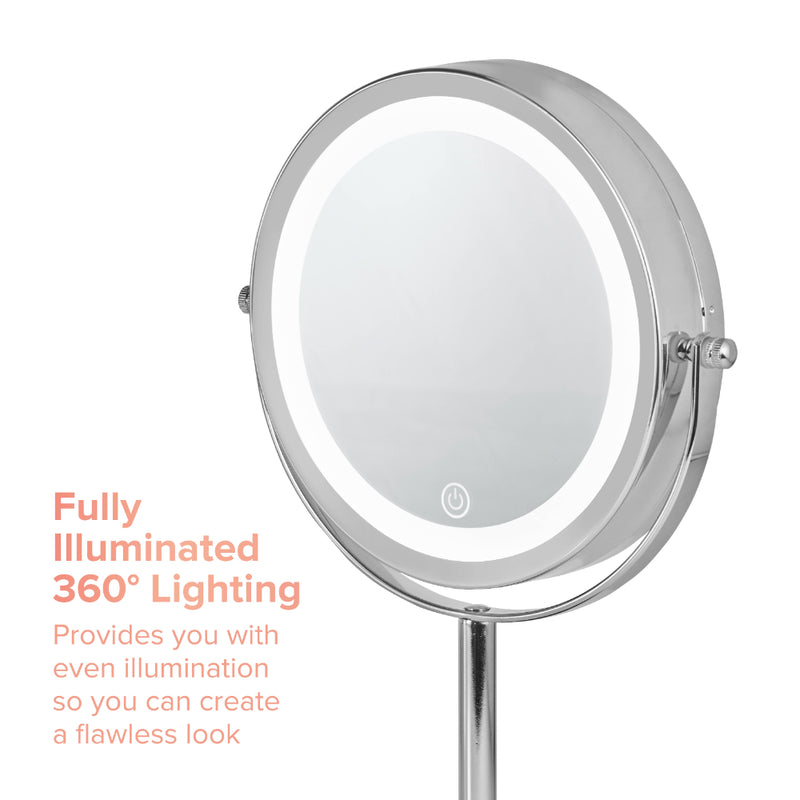 Carmen Cosmetic Mirror with LEDs  - Chrome