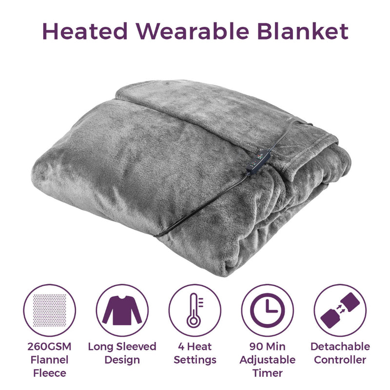 Carmen Heated Wearable Electric Blanket  - Grey