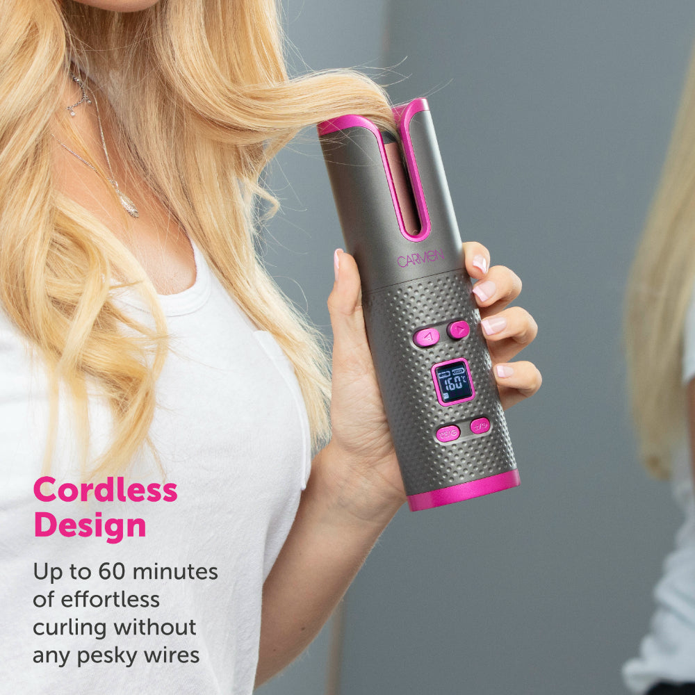 Carmen Neon Cordless Automatic Curler Graphite