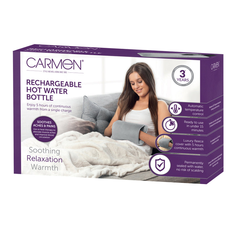 Carmen Rechargeable Hot Water Bottle  - Grey