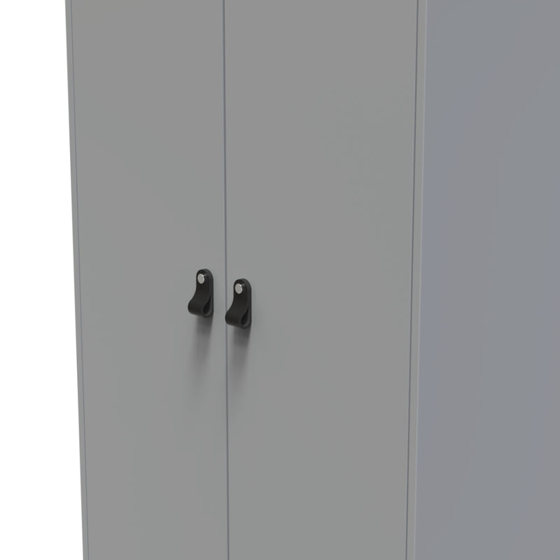 Dublin Ready Assembled Wardrobe with 2 Doors  - Dusk Grey