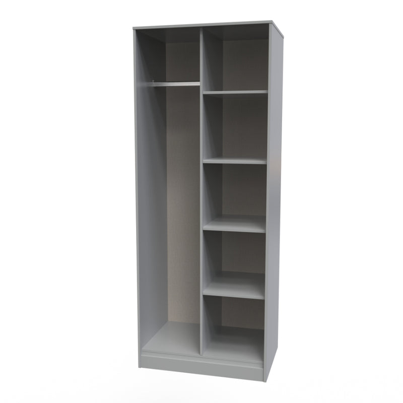 Dublin Ready Assembled Open Wardrobe  - Dusk Grey