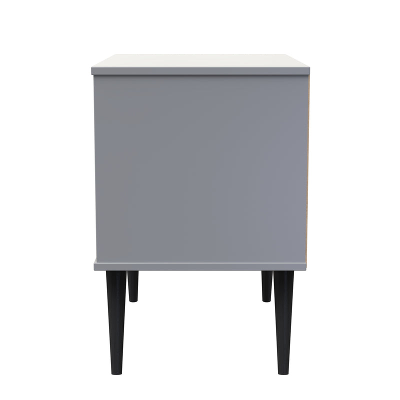 Dublin Ready Assembled Bedside Table with 1 Drawer  - Dusk Grey