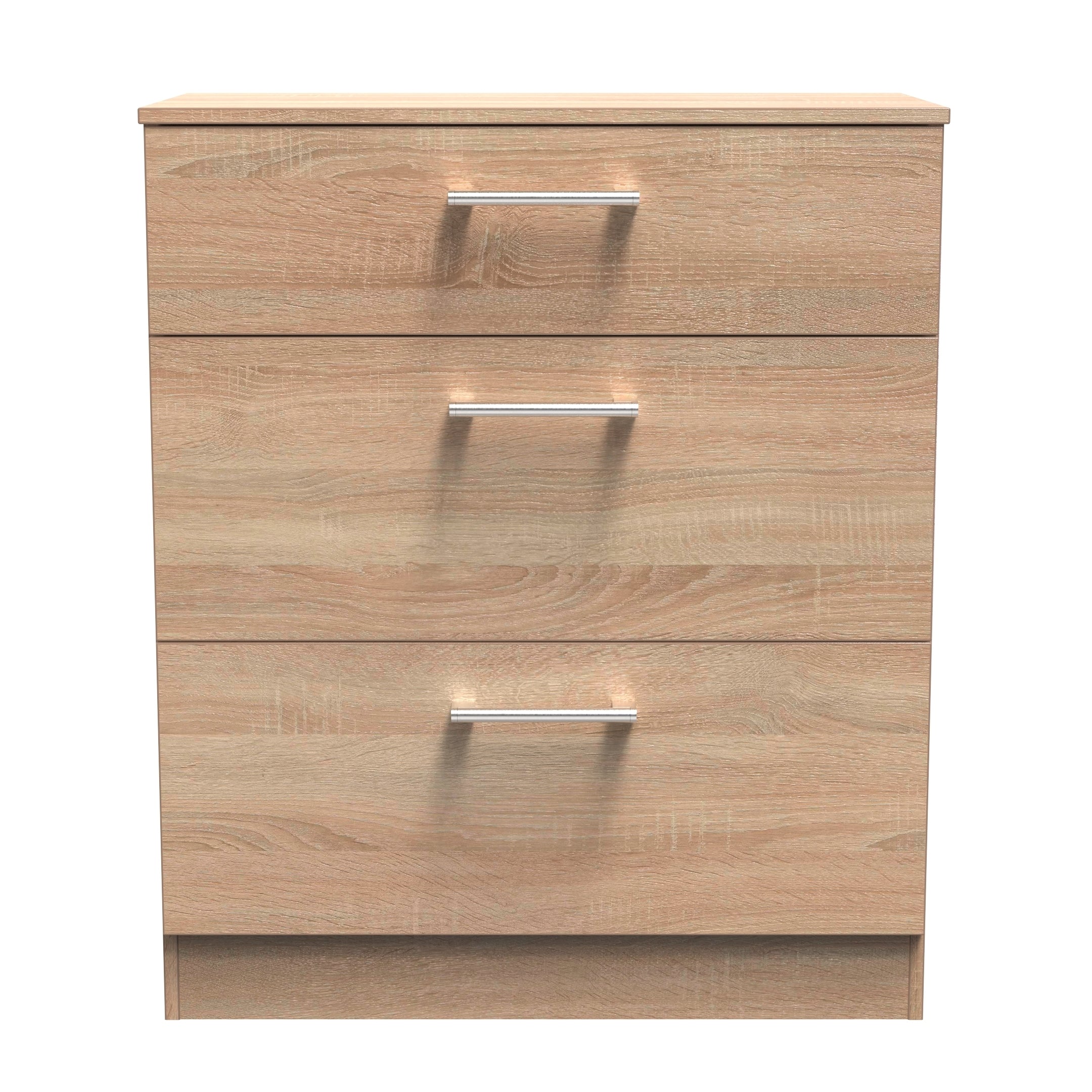 Denver Ready Assembled Chest Of Drawers with 3 Drawers - Oak