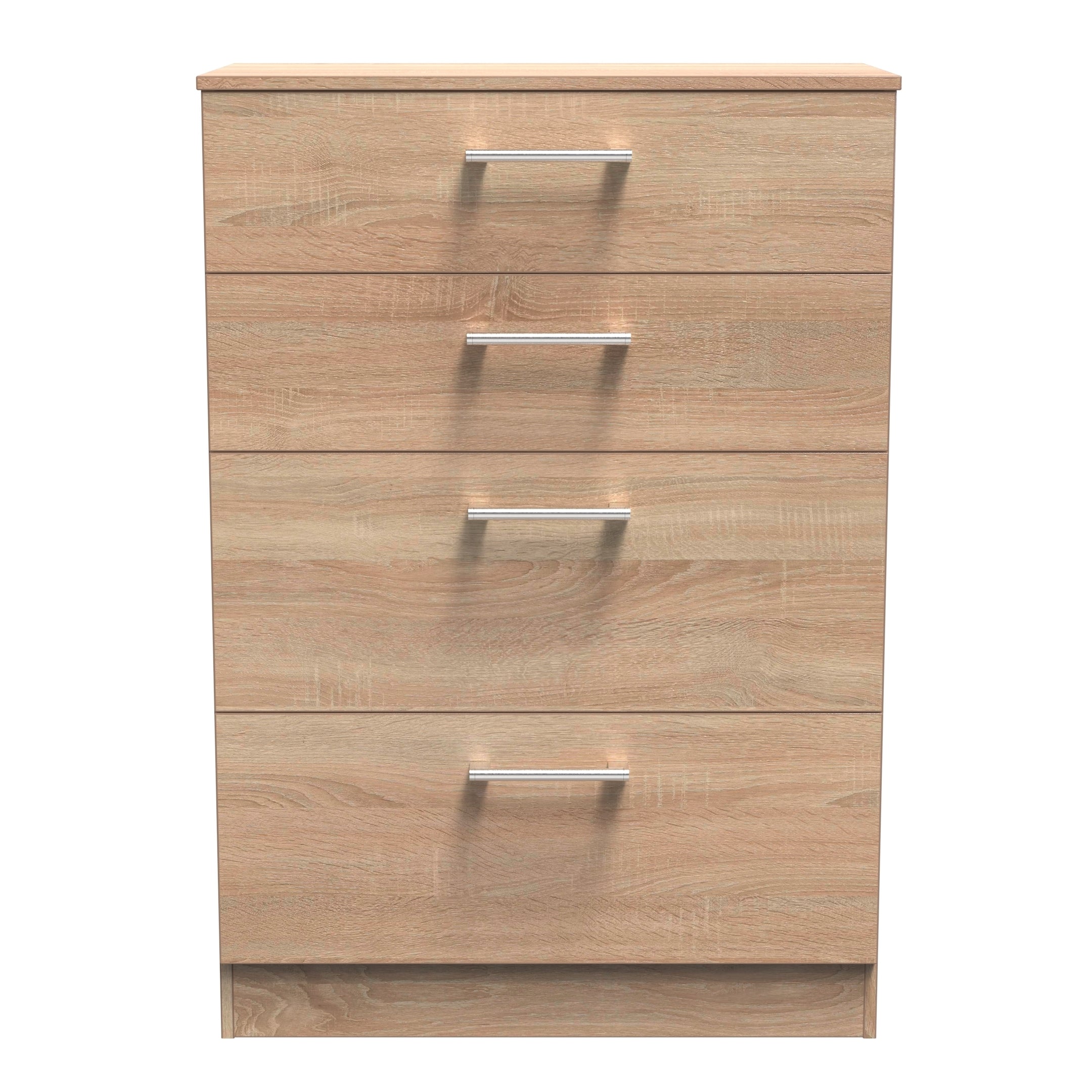 Denver Ready Assembled Chest Of Drawers with 4 Drawers - Oak