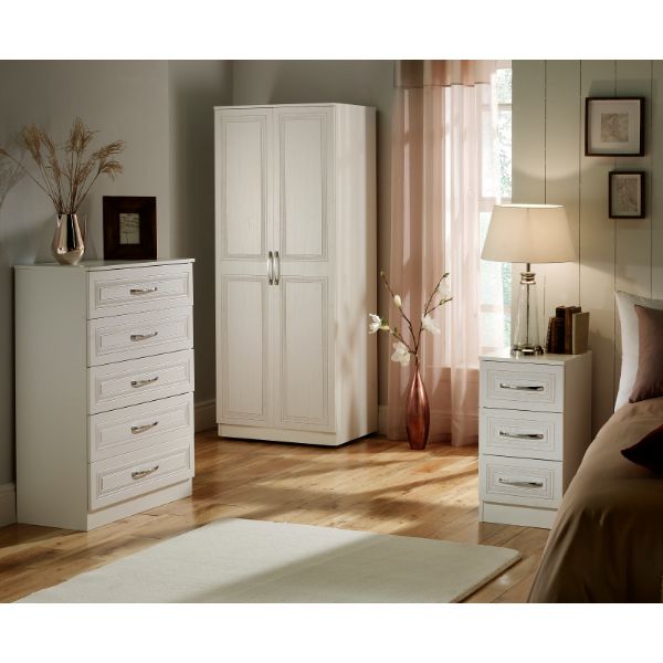 Dakar Ready Assembled Wardrobe with 2 Doors  - Signature White