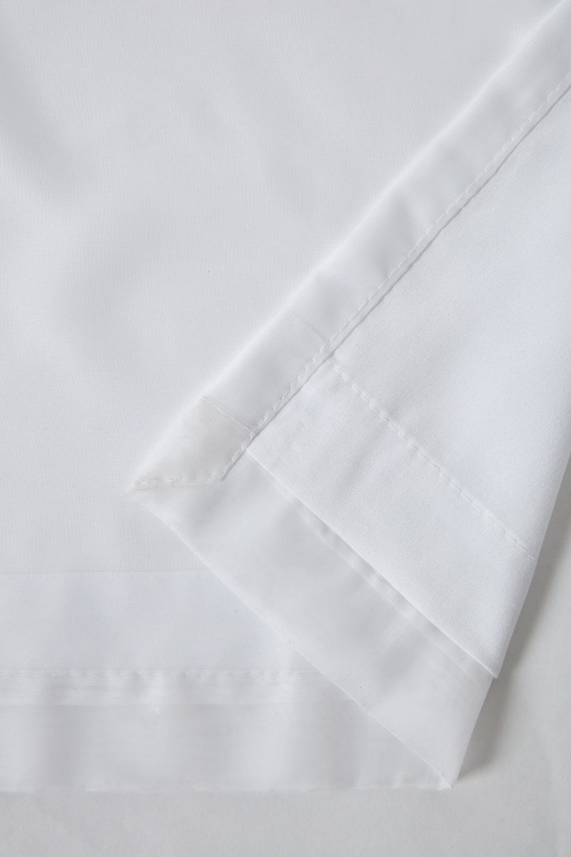 Lined Pencil Pleat Voile Curtain Pair in White