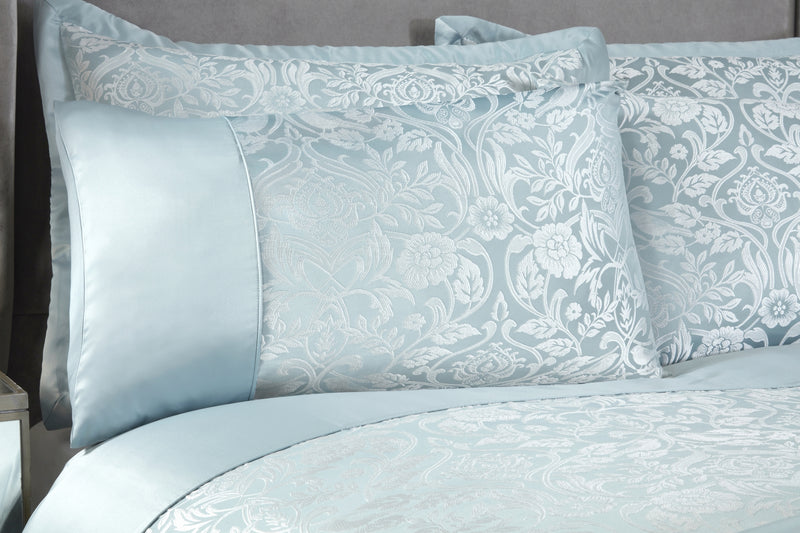 Eden - Embellished Jacquard Duvet Set in Duck Egg