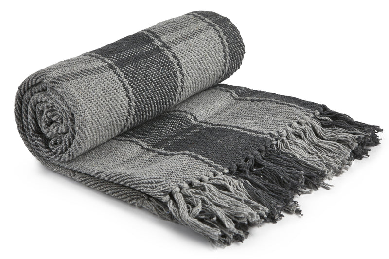 Frisco - Recycled Cotton Throw in Charcoal