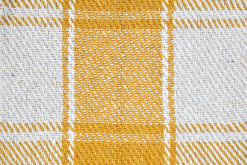 Frisco - Recycled Cotton Throw In Ochre (50 Inch X 60 Inch)