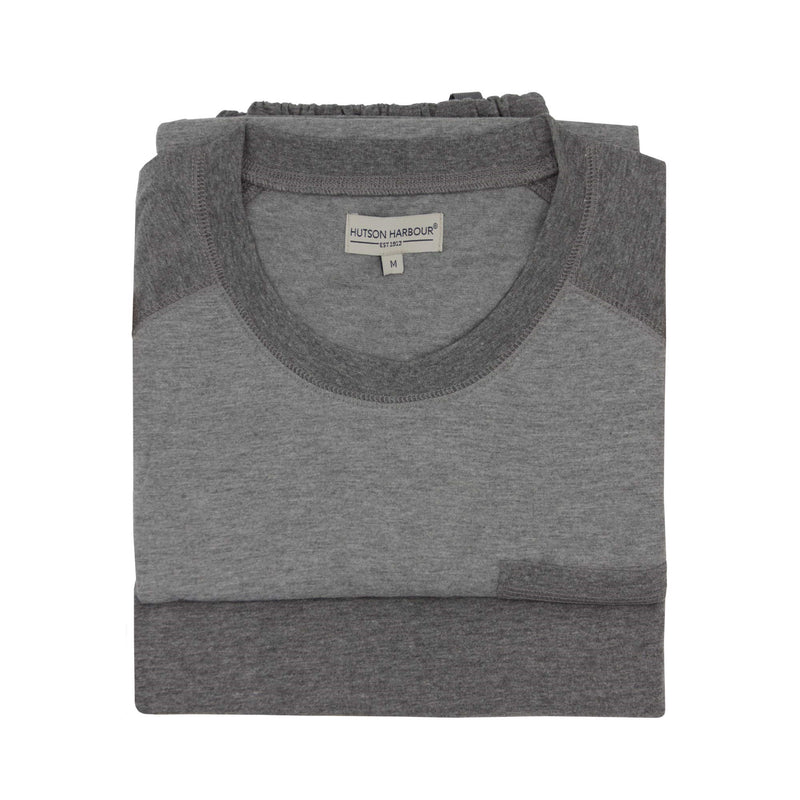 Hutson Harbour Short Sleeve Jersey Pyjama Set - Grey