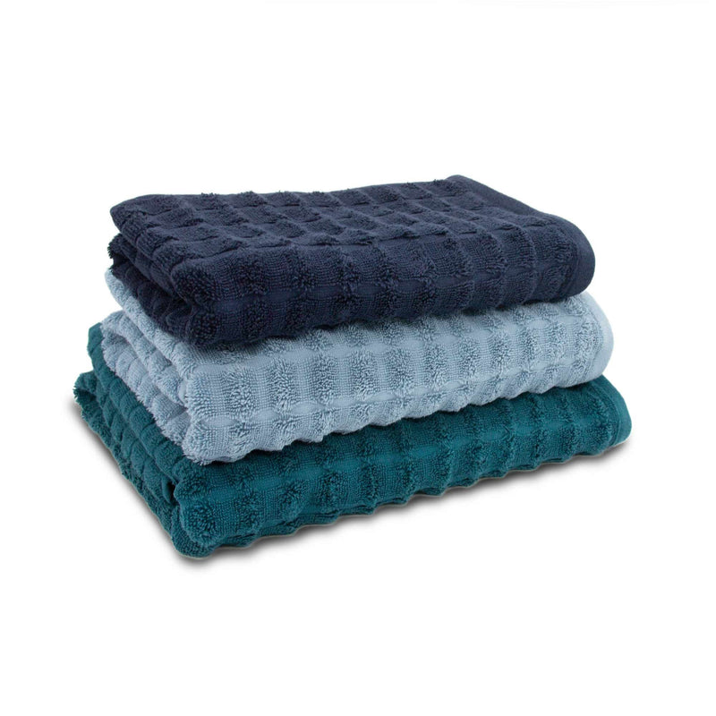 Lewis's Chunky Waffle Towel Range - Green Teal