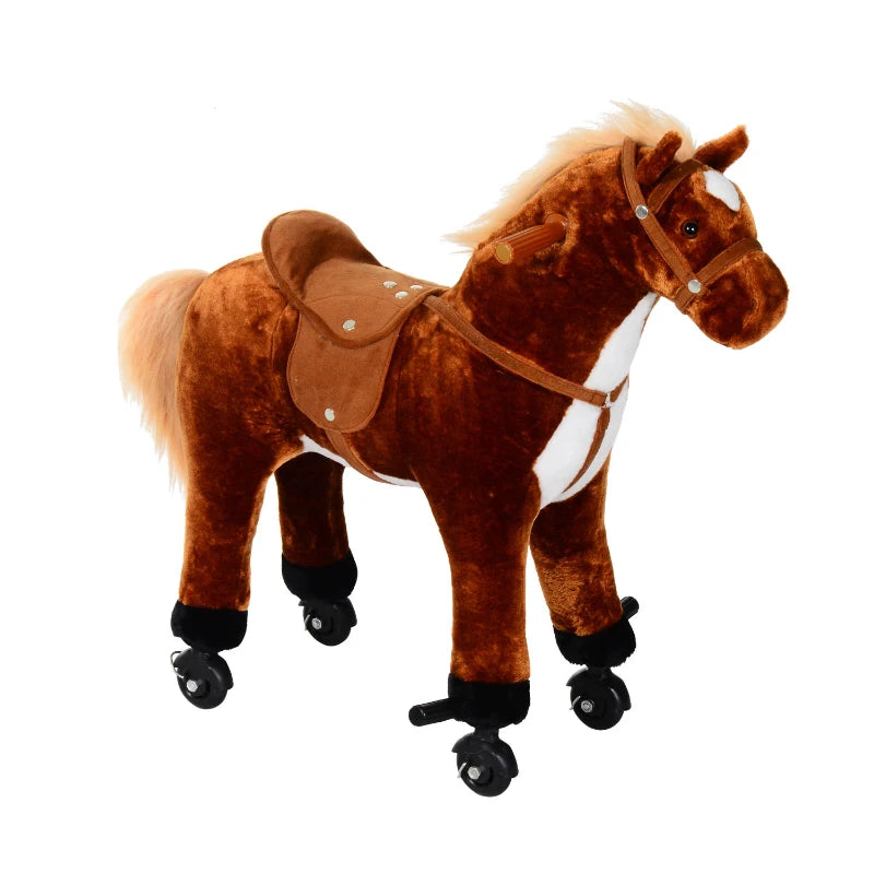 HOMCOM  Children's Walking Horse - Brown