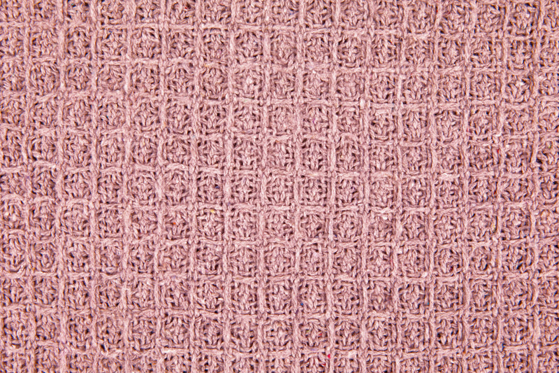 Honeycomb - Recycled Cotton Throw in Blush Pink