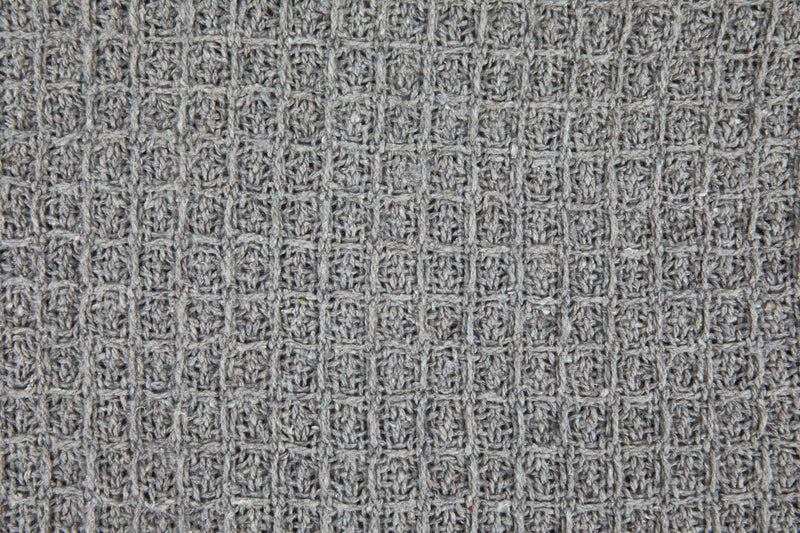 Honeycomb - Recycled Cotton Throw in Silver