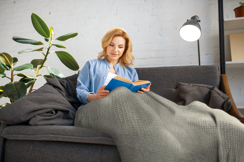 Honeycomb - Recycled Cotton Throw in Silver