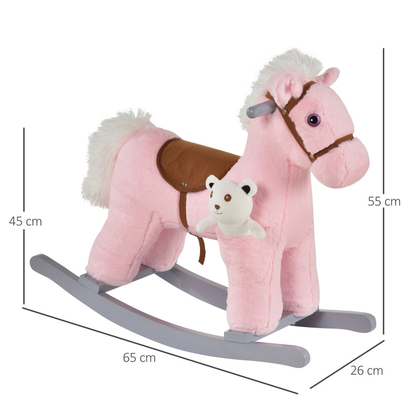 Pink and best sale grey rocking horse