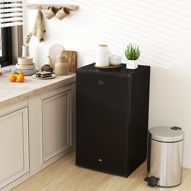 HOMCOM 91L Freestanding Under Counter Fridge with Lock