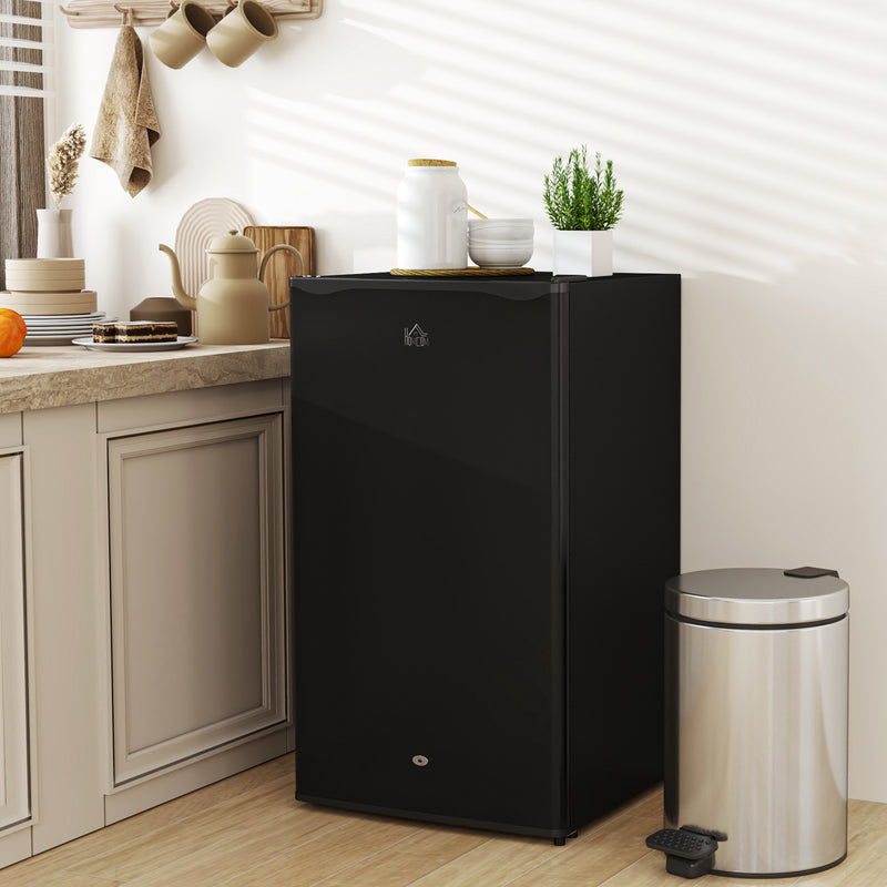 HOMCOM 91L Freestanding Under Counter Fridge with Lock