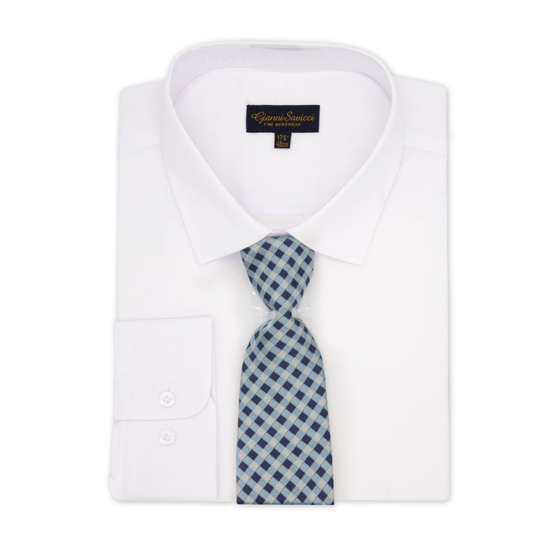 Gianni Savicci Long Sleeve Shirt & Tie Set