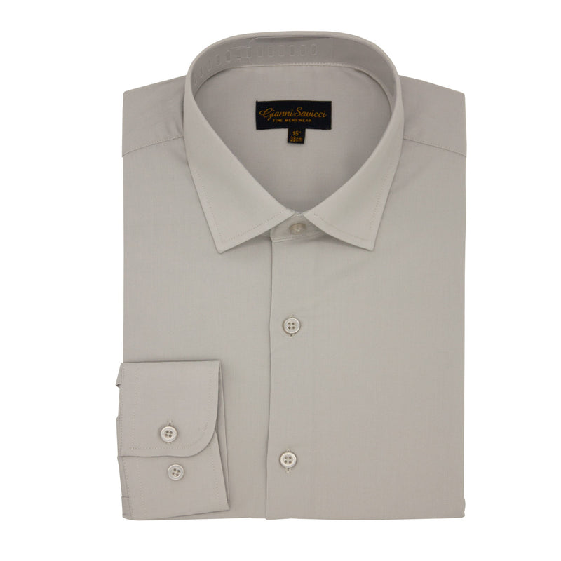 Gianni Savicci Regular Fit Long Sleeve Shirt - Grey