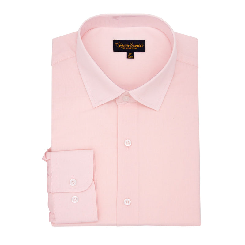 Gianni Savicci Regular Fit Long Sleeve Shirt - Pink