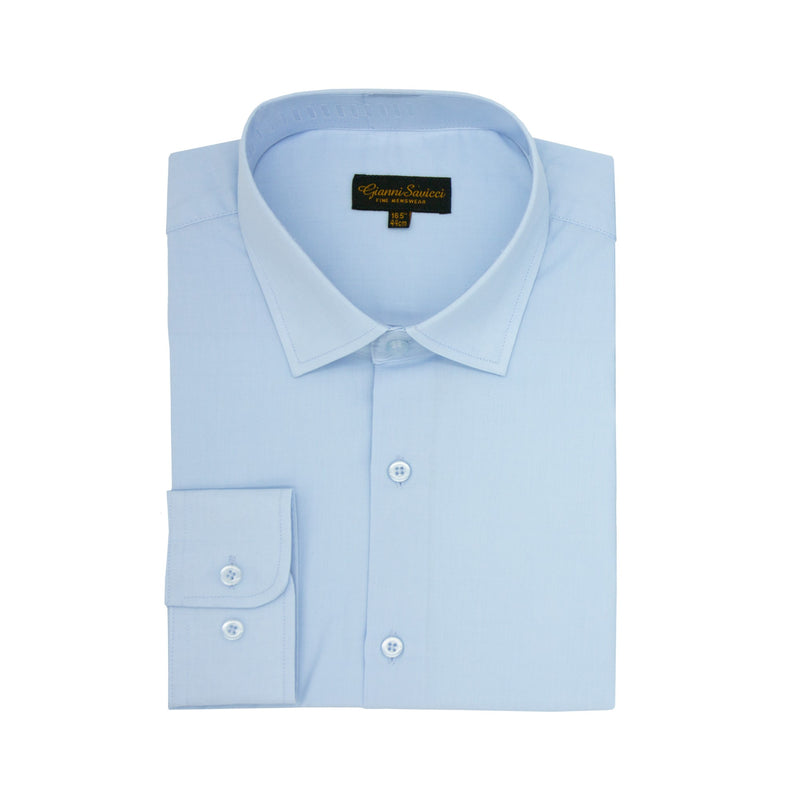 Gianni Savicci Regular Fit Long Sleeve Shirt -Sky