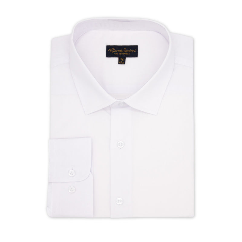 Gianni Savicci Regular Fit Long Sleeve Shirt -White