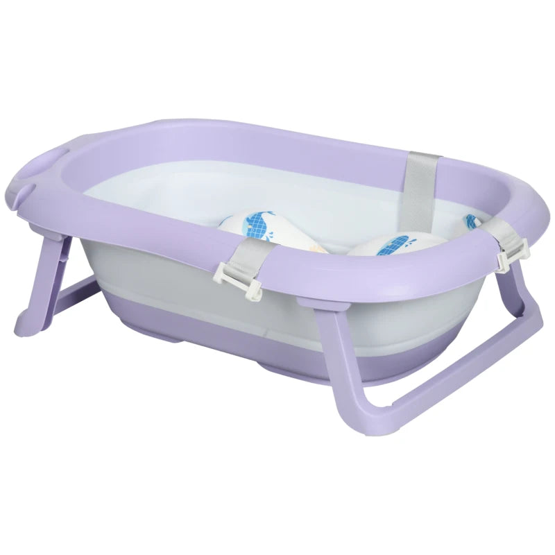 ZONEKIZ Baby Bath Tub with Cushion - Purple