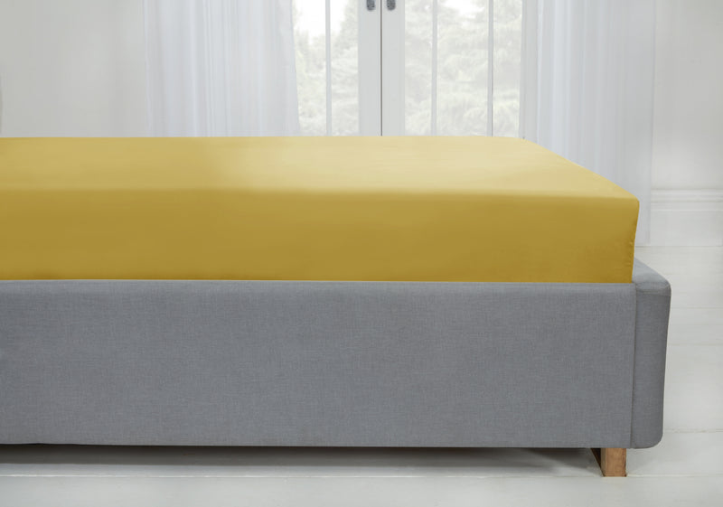 Lyla Fitted Sheet in Ochre