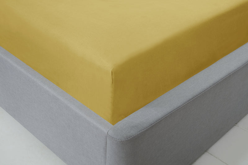 Lyla Fitted Sheet in Ochre