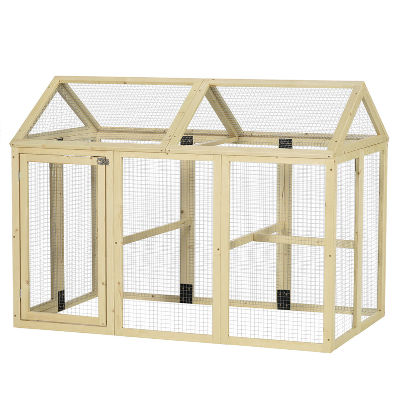 PawHut Chicken Run, Wooden Chicken Coop w/ Combinable Design