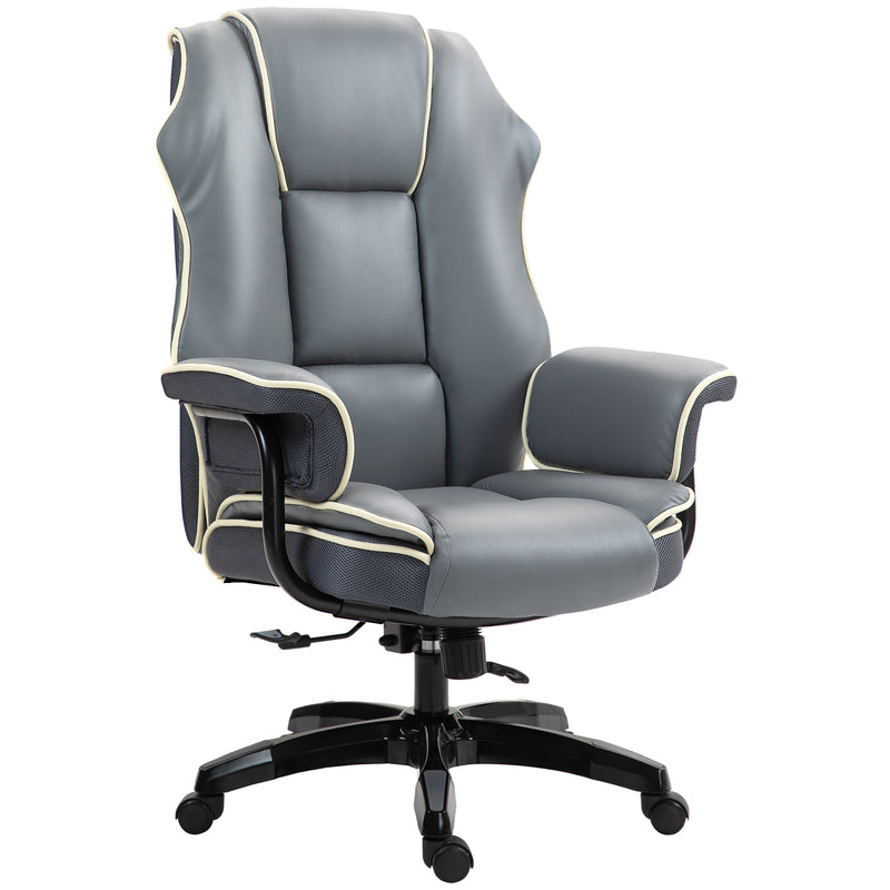 Vinsetto High Back Office Chair with Height Adjustable, Reclining, Grey