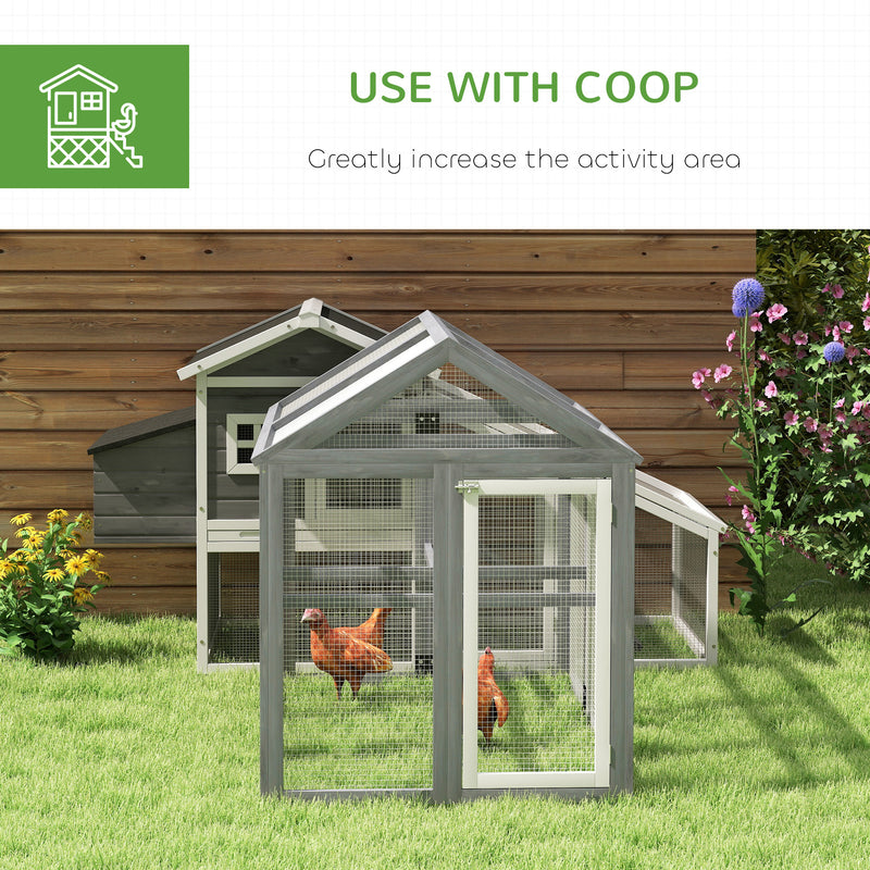 PawHut Chicken Run, Wooden Chicken Coop w/ Combinable Design