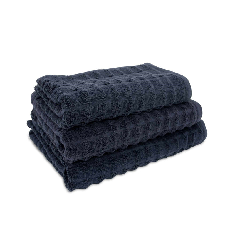 Lewis's Chunky Waffle Towel Range - Navy Blue