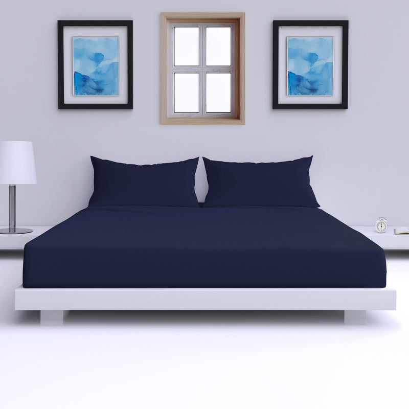 Lewis's Microfibre Sheet Range - Navy