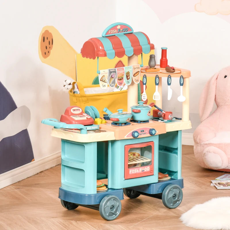 HOMCOM  Pretend  play cart