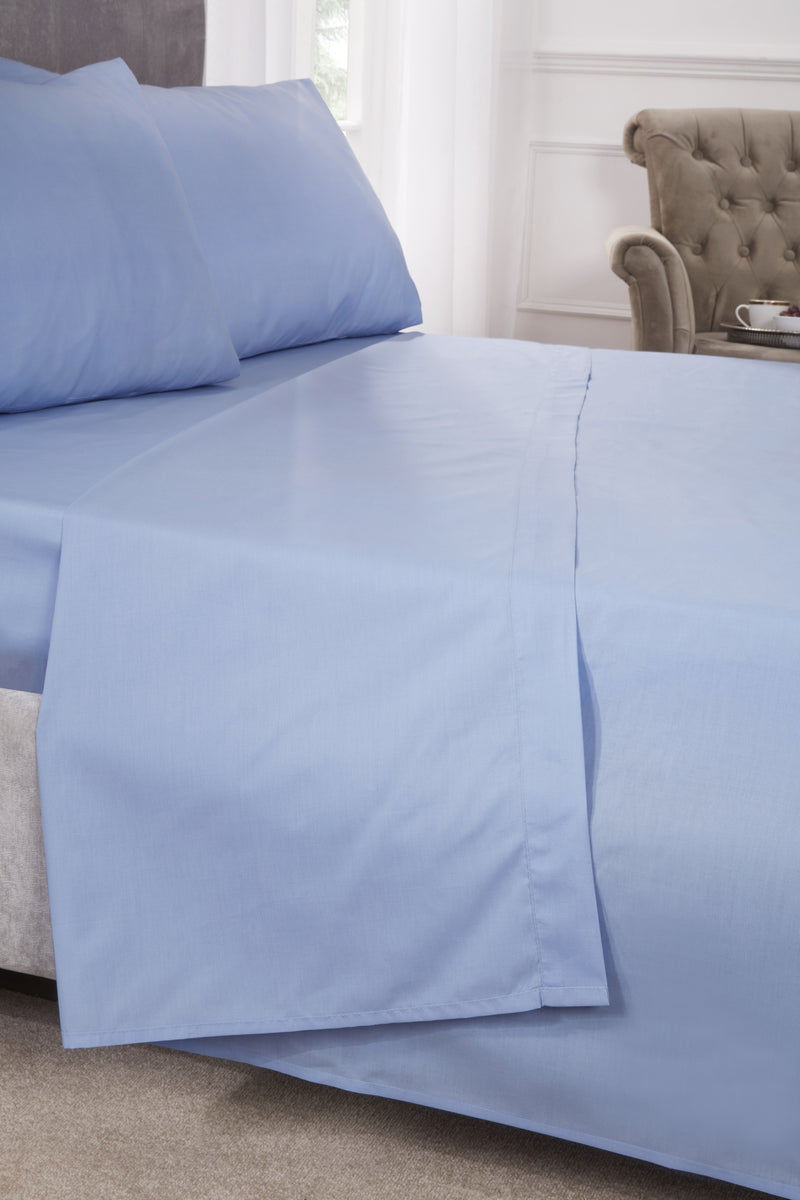 180 Thread Count Percale Duvet Set in Blue