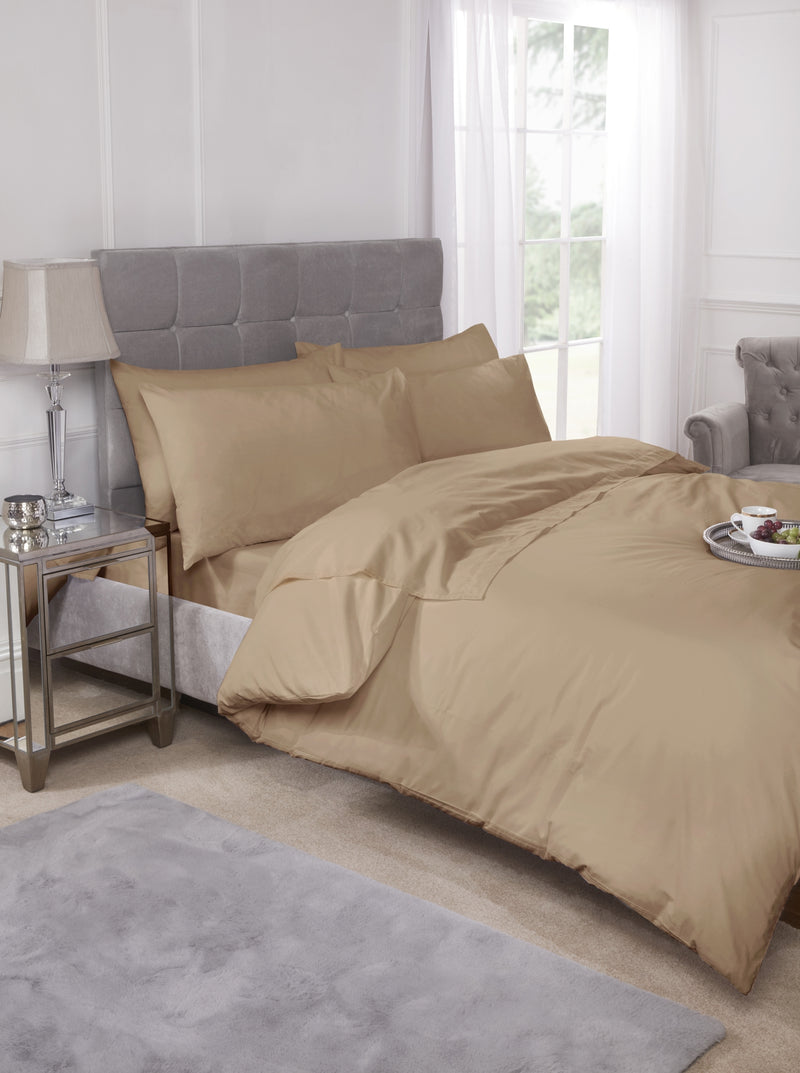 180 Thread Count Percale Duvet Set in Coffee