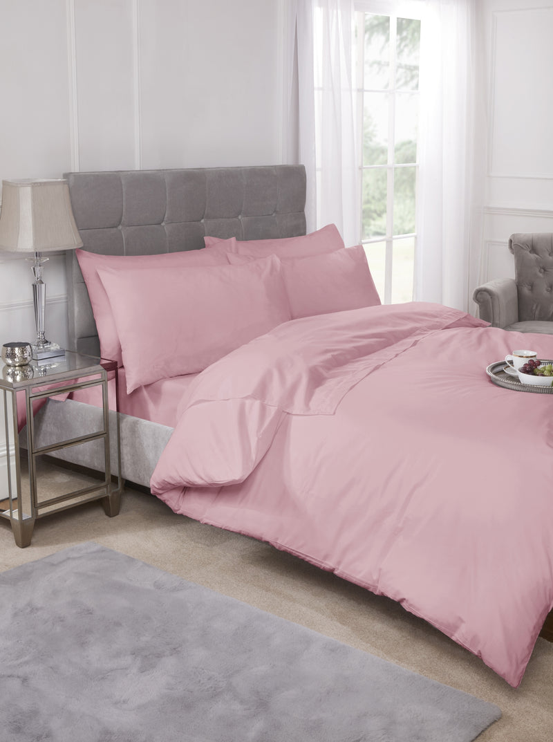 180 Thread Count Percale Duvet Set in Pink